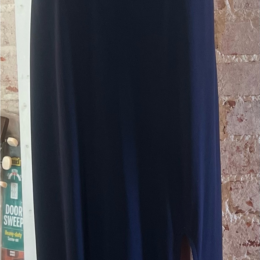 Windsor Blue Maxi A-Line Dress with Slit